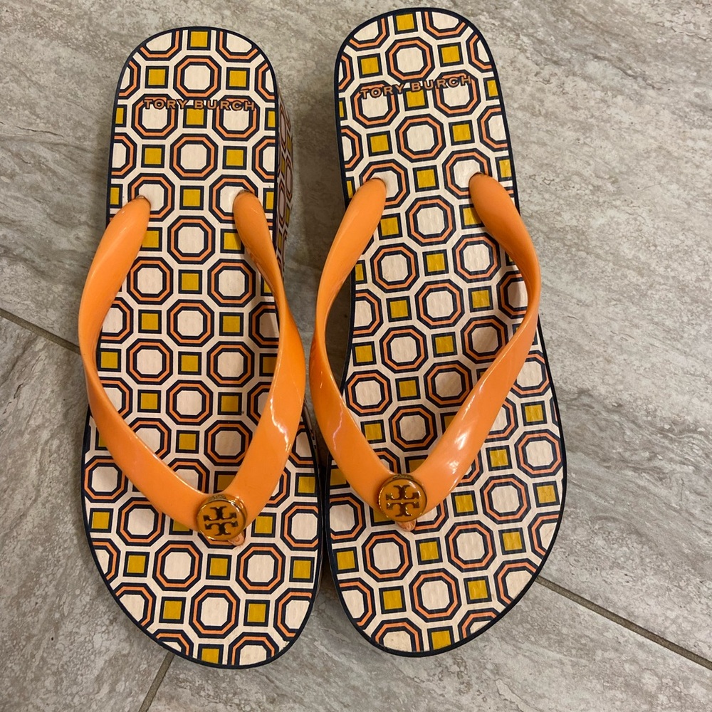 Tory Burch platform flip flops